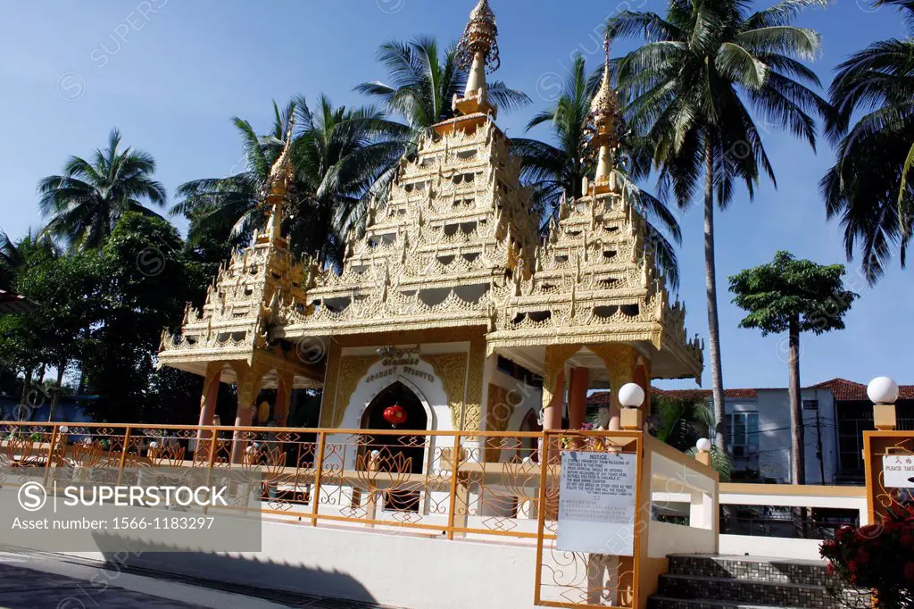 The Dhammikarama Burmese Temple, Georgetown, Penang, Malaysia.