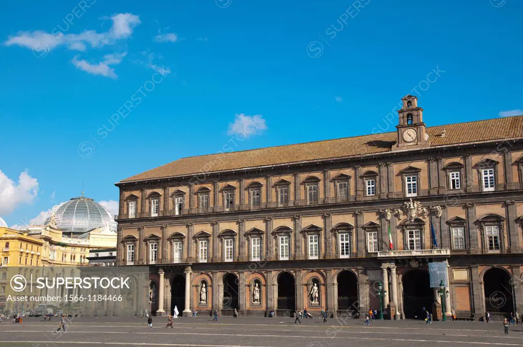 Palazzo Reale at Piazza del Plebiscito square Santa Lucia district central Naples city La Campania region southern Italy Europe