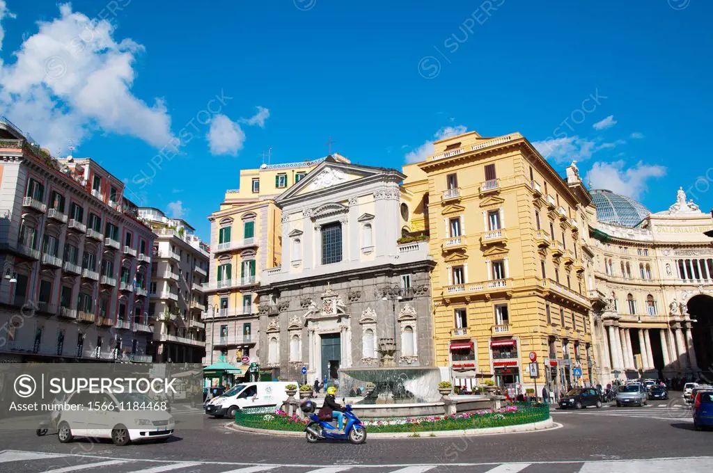 Piazza Trieste e Trento square Santa Lucia district central Naples city La Campania region southern Italy Europe