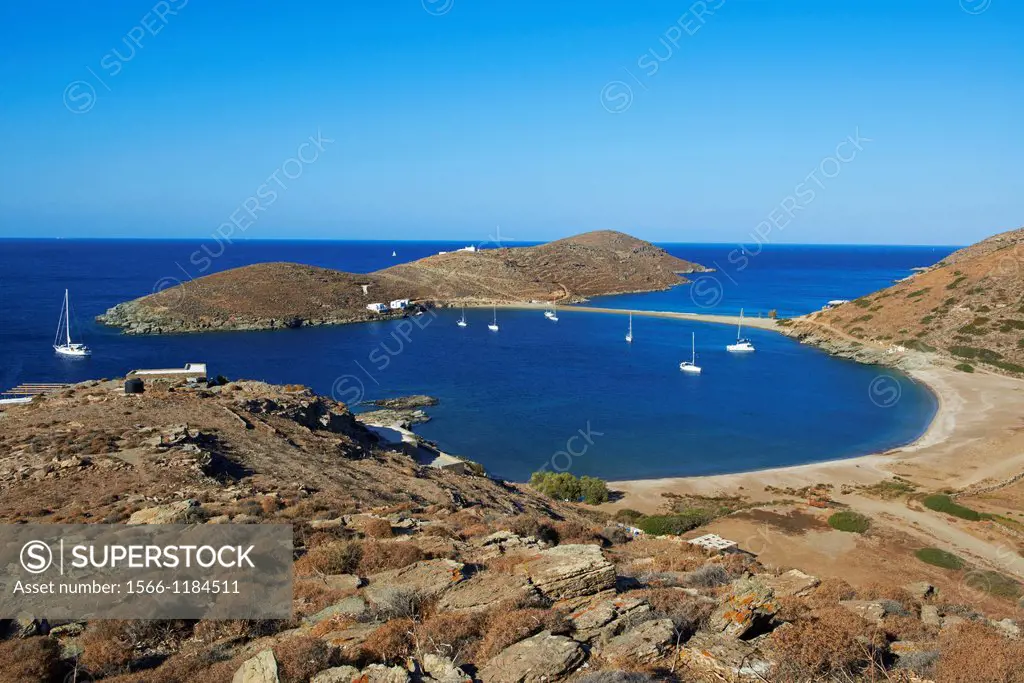 Greece, Cyclades islands, Kythnos, Kolona beach