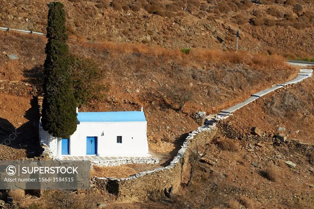 Greece, Cyclades islands, Kythnos, church
