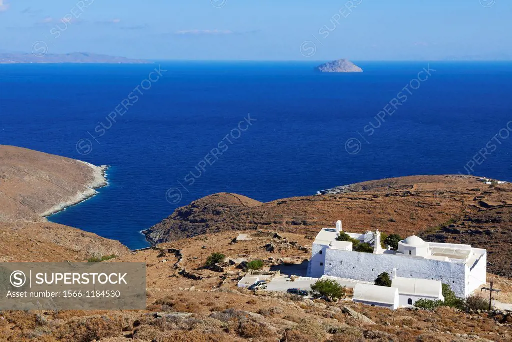 Greece, Cyclades Islands, Serifos island, Taxiarhes monastery