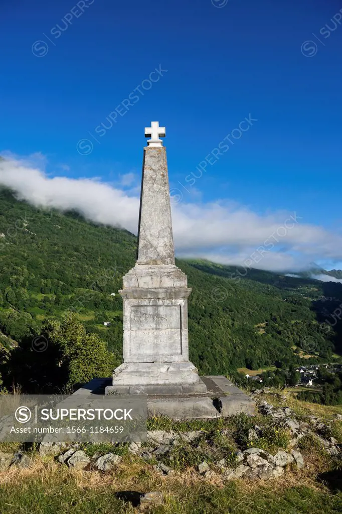 Memorial de Solferino in small town Luz-Saint-Sauveur in Hautes-Pyrénées, France