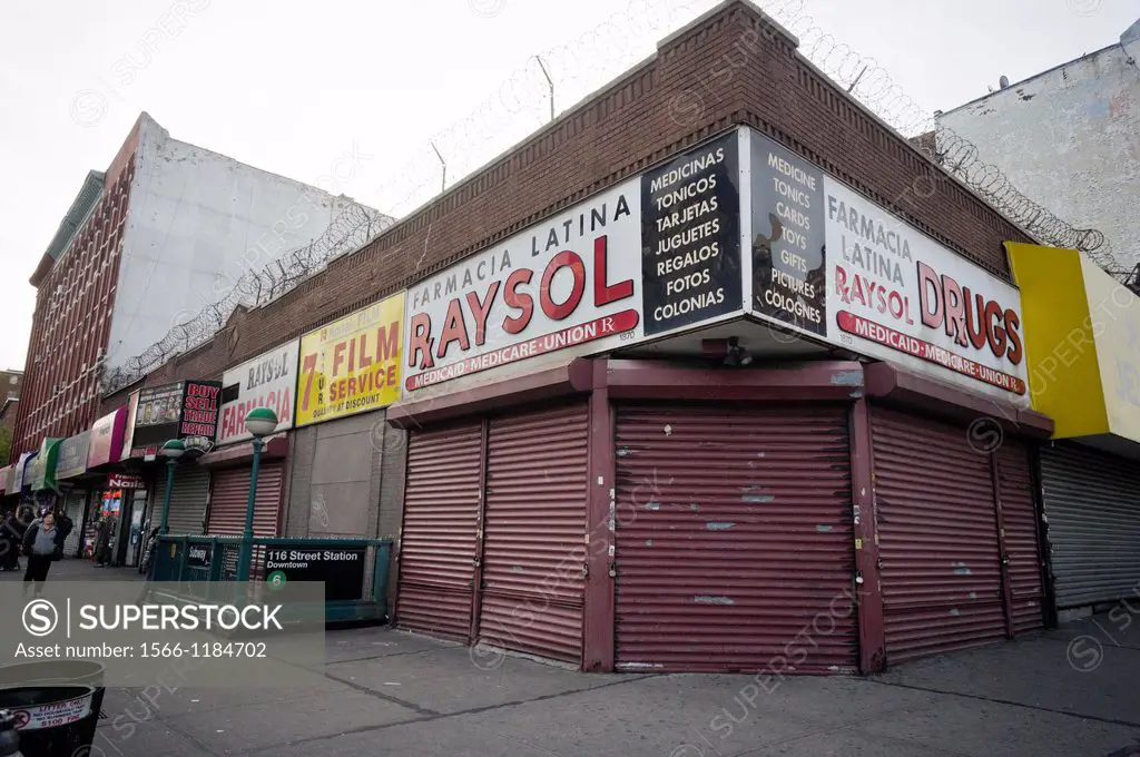 Taxpayer on Lexington Avenue and East 116th Street in the New York neighborhood of East Harlem