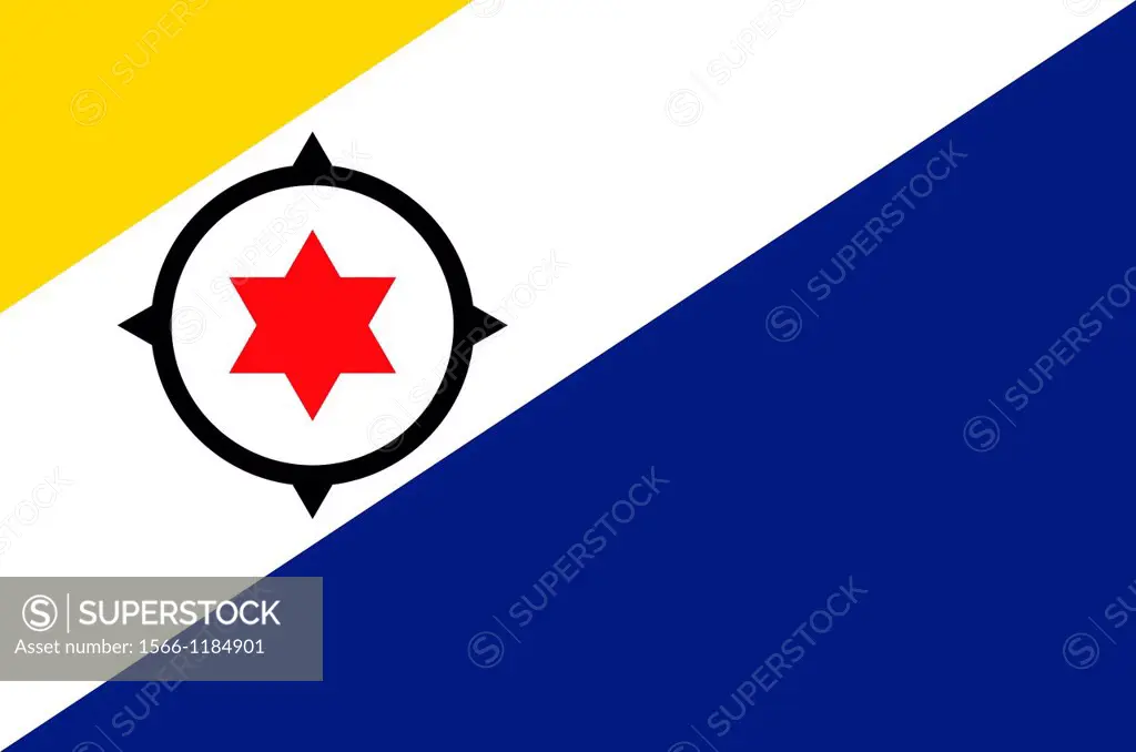 Flag of the Caribbean island of Bonaire - Caution: For the editorial use only  Not for advertising or other commercial use!