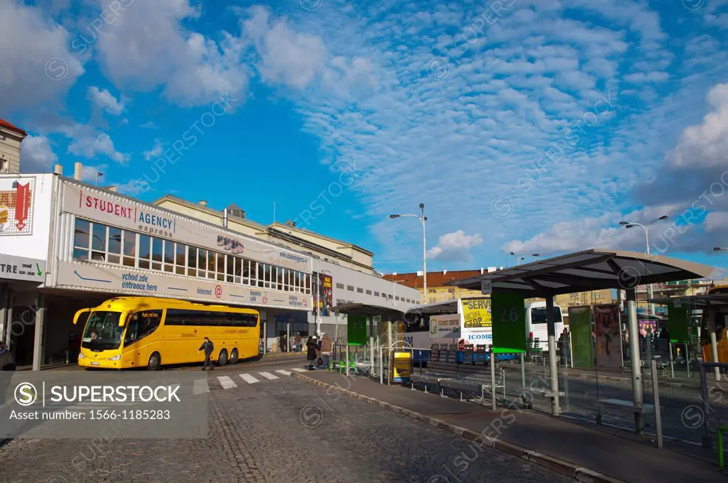 Florenc autobusove nadrazi the main long distance bus station Karlin district Prague Czech Republic Europe