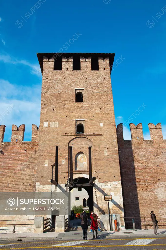 Castelvecchio fortress 1355 Verona city the Veneto region northern Italy Europe