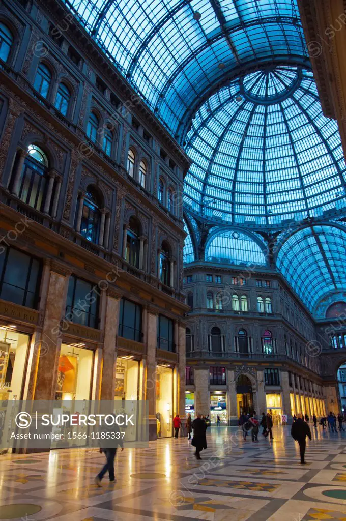 Galleria Umberto I 1900 shopping arcade central Naples city La Campania region southern Italy Europe