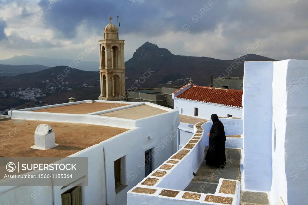 Greece, Cyclades islands, Tinos, Kechrovouniou Monastery
