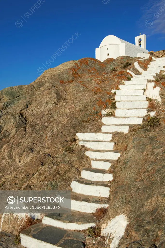 Greece, Cyclades Islands, Serifos island, Hora the capital city, Agios Constantinos church