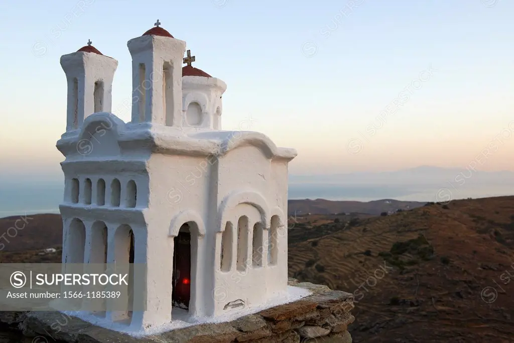 Greece, Cyclades island, Kea island, miniature church