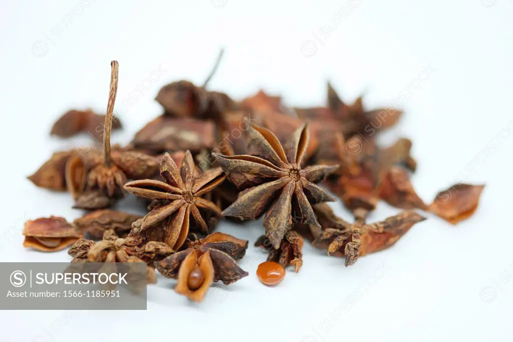 a scattering of star anise seed with its distinctive flavour of aniseed