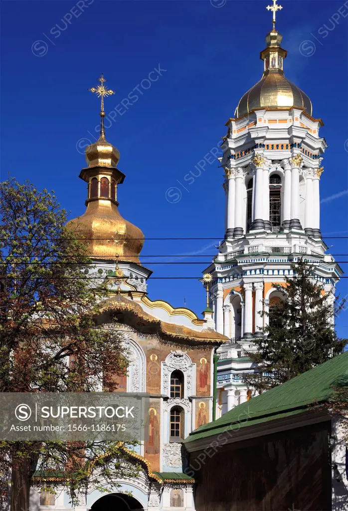 Ukraine, Kiev, Kyiv, Kyevo-Pecherska Lavra, monastery, Upper Lavra, Trinity Gate Church, Great Bell Tower,