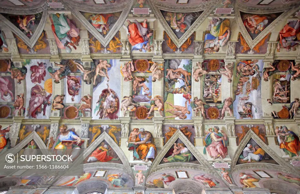 The Sistine chapel by Michelangelo, Vatican, Rome, Italy