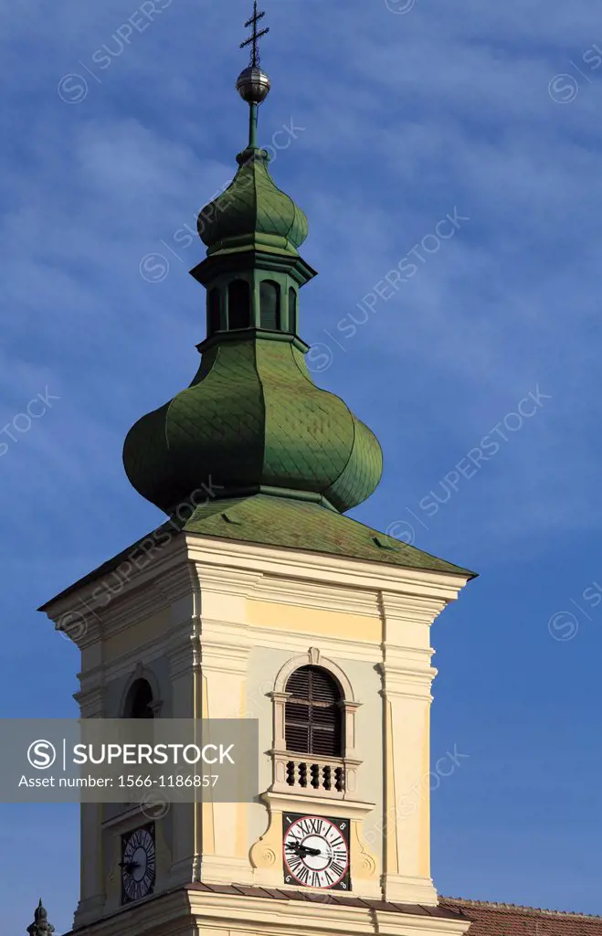 Romania, Sibiu, Piata Mare, Holy Trinity Catholic Church,