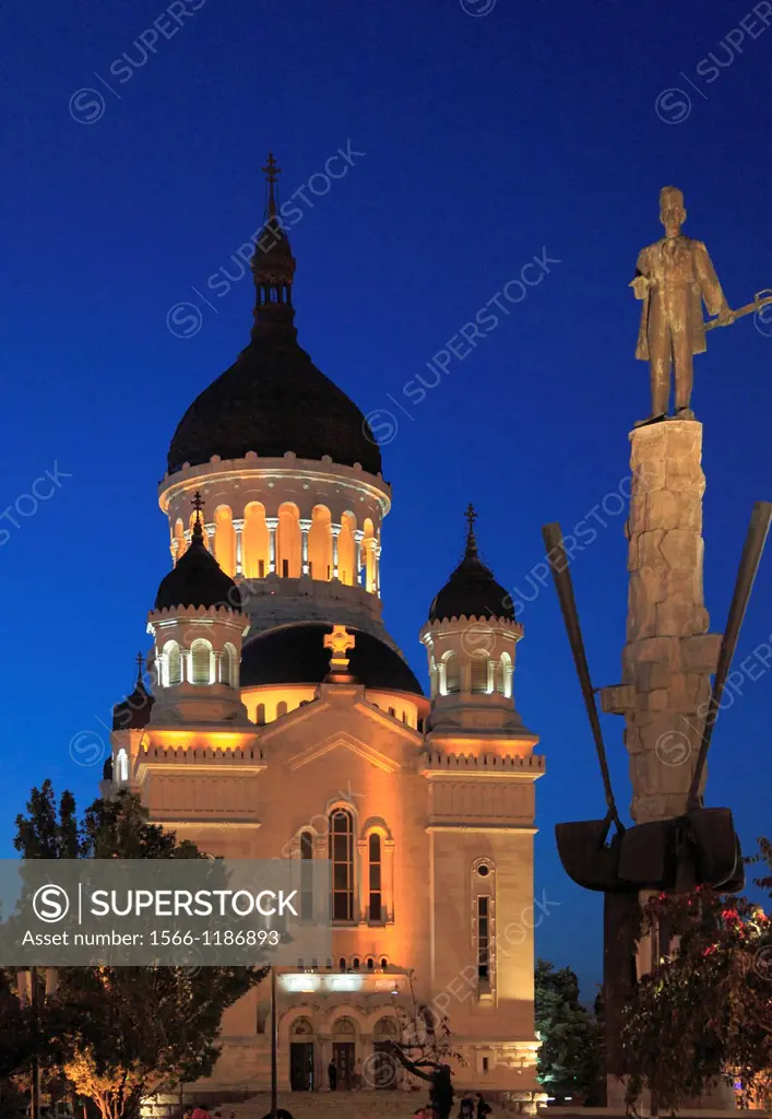 Romania, Cluj-Napoca, Orthodox Cathedral, Avram Iancu statue,