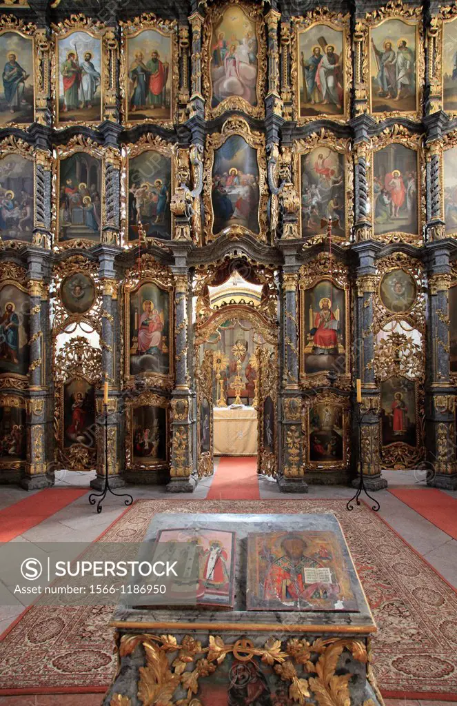 Hungary, Eger, Serbian Orthodox Church, interior,