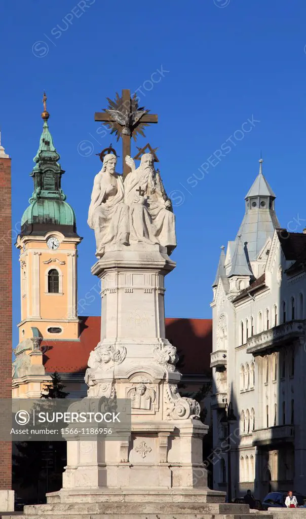 Hungary, Szeged, Serbian Orthodox Church, Holy Trinity Column,