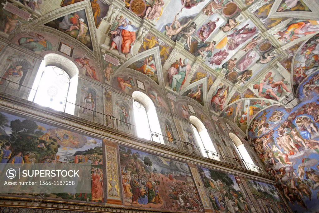 The Sistine chapel by Michelangelo, Vatican, Rome, Italy