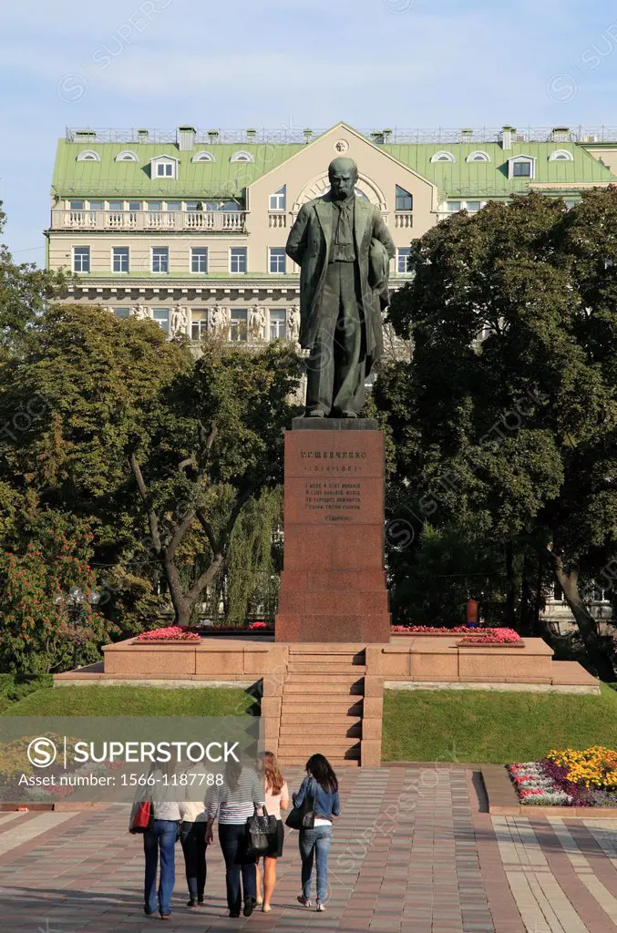 Ukraine, Kiev, Kyiv, poet Taras Shevchenko statue