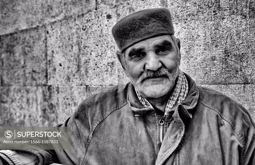 Old Muslim man in the Medina area of Tunis Tunisia in Northern Africa