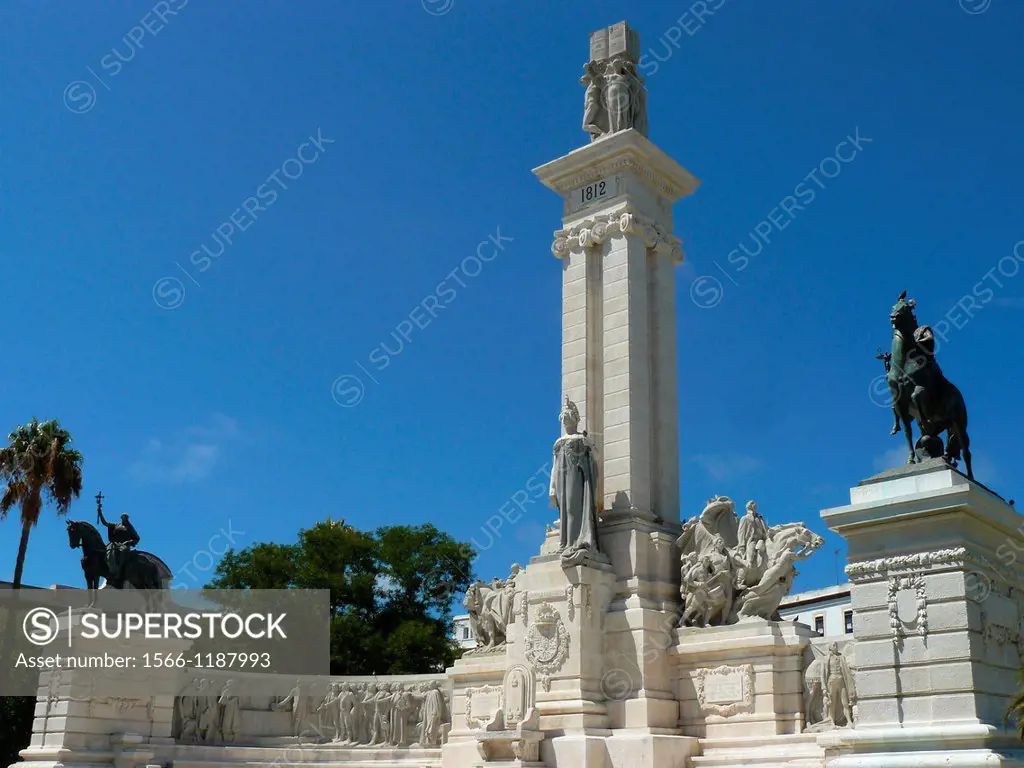 Cadiz Spain  Monument to the Cortes of 1812 in the city of Cadiz,
