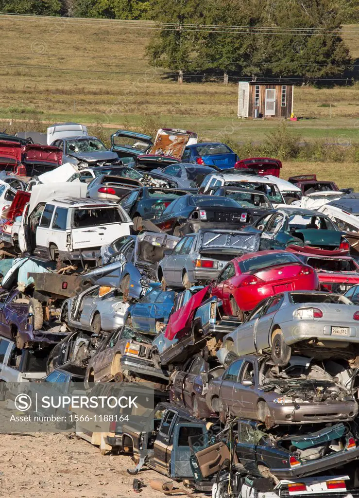 Alexandria, Louisiana - Junk cars at a scrap yard