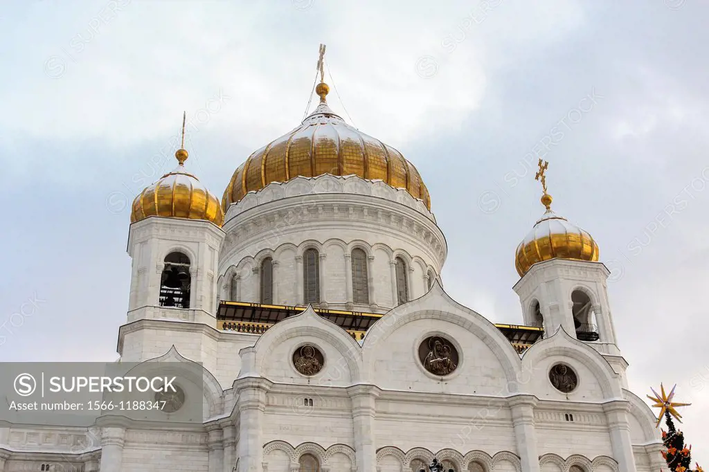 Cathedral of Christ the Savior and Moskva River Moscow Russia