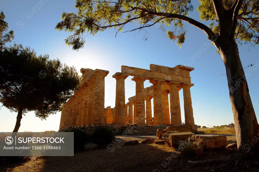 Greek Dorik Temple ruins of Temple F at Selinunte, Sicily photography, pictures, photos, images & fotos  15