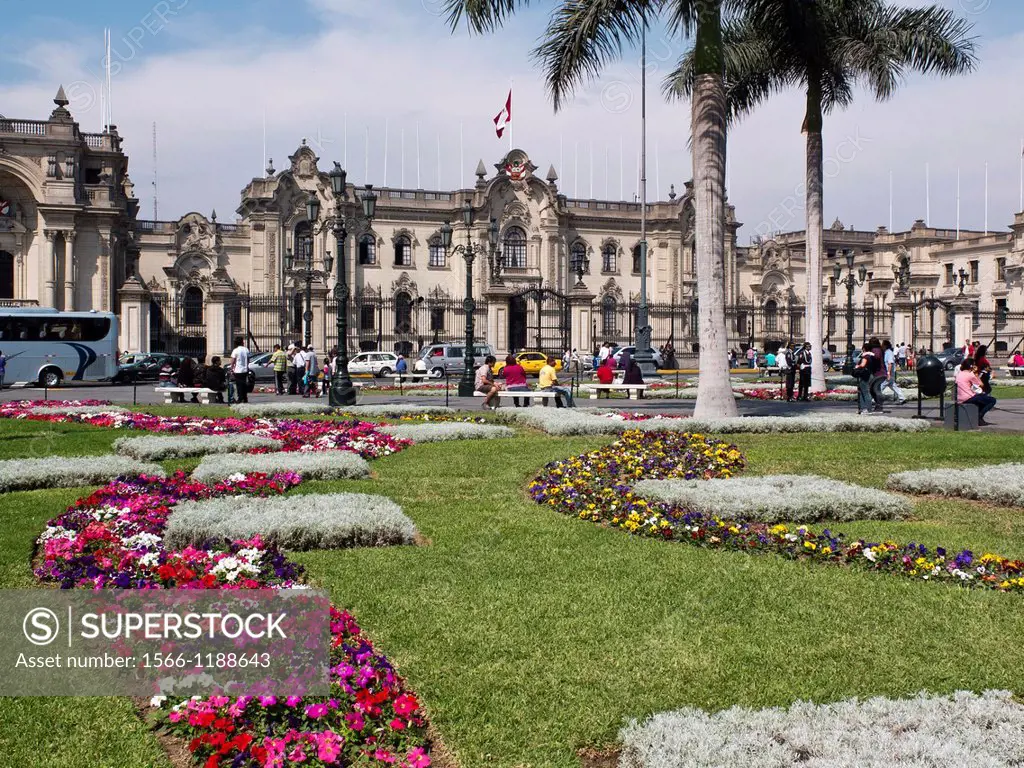 Peru  Lima city  Government Palace and the Plaza de Armas