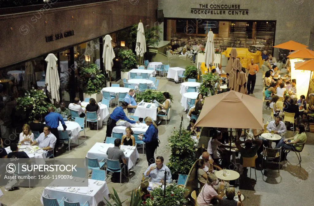 New York City, the Concourses restaurants at the Rockefeller Center, Manhattan