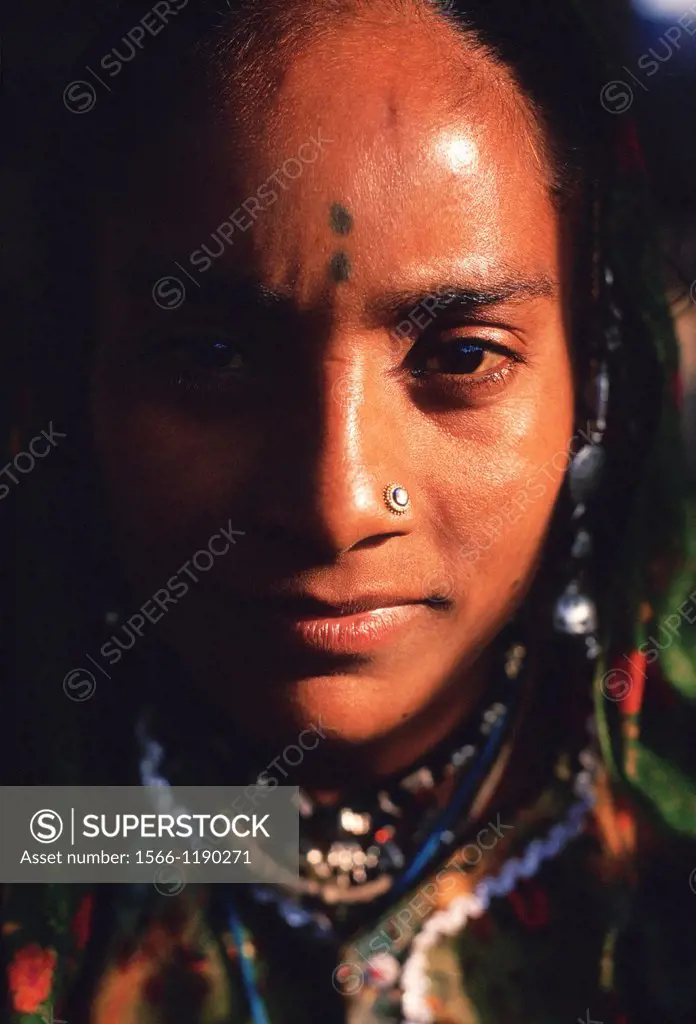 Woman belonging to the Gaduliya Lohar community. Rajasthan, India. Gaduliya Lohar are untouchable itinerant blacksmiths.