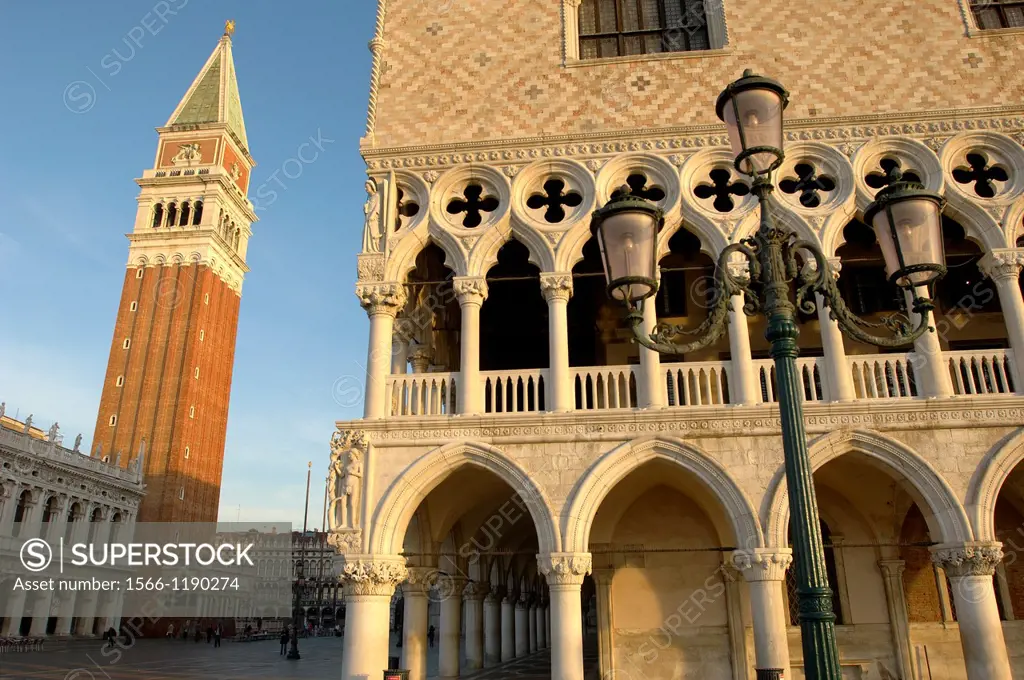 Doges Palace and The Campinali - Saint Mark´s Square - Venice Italy