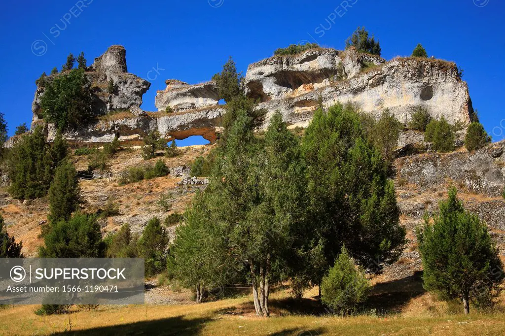 Landscape in the Natural Park Lobos river canyon  Soria