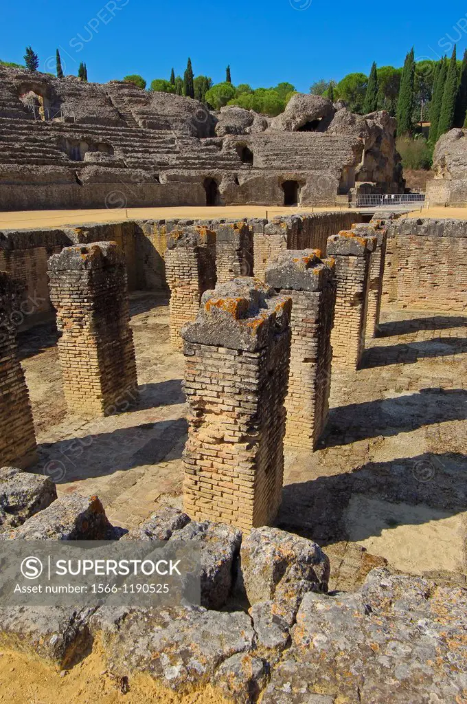 Santiponce, Italica, Romain ruins of Italica, Sevilla, Andalusia, Spain, Europe.