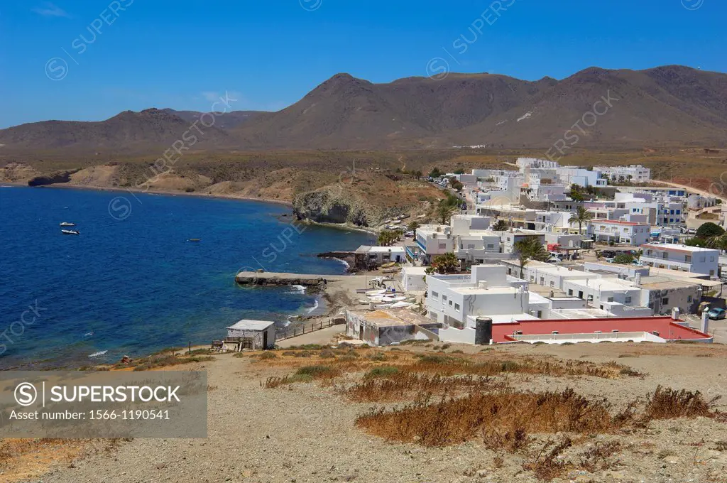Isleta del Moro, Cabo de Gata, Biosphere Reserve, fishing village, Cabo de Gata-Nijar Natural Park, Almeria, Spain, Europe.