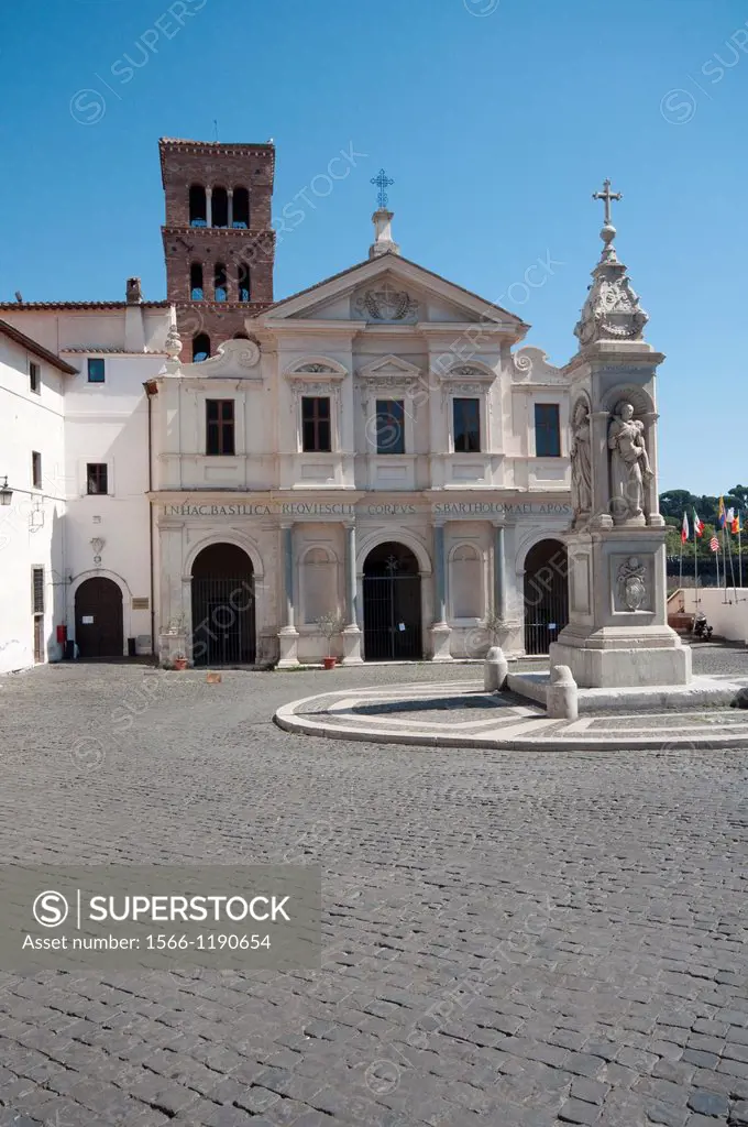 Italy, Lazio, Rome, the Tiberina Island, San Bartolomeo Church