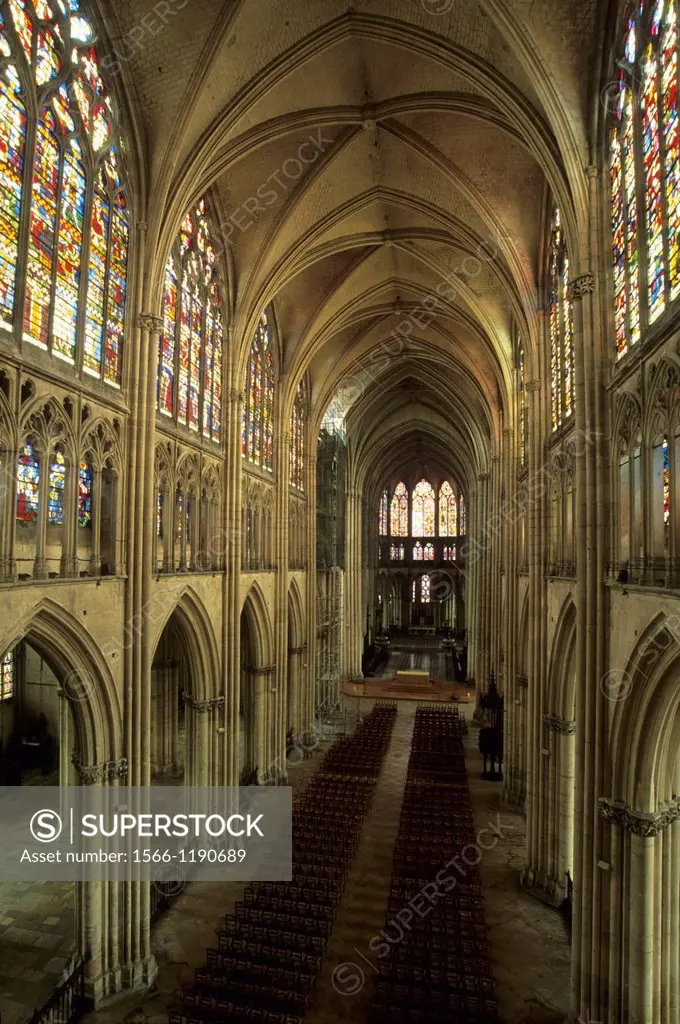 nave of the Cathedral, Troyes, Aube department, Champagne-Ardenne region, France, Europe