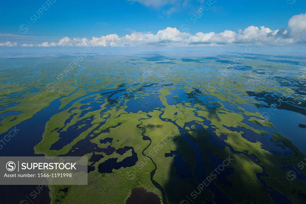 Aerial view, Everglades National Park, Florida, USA.