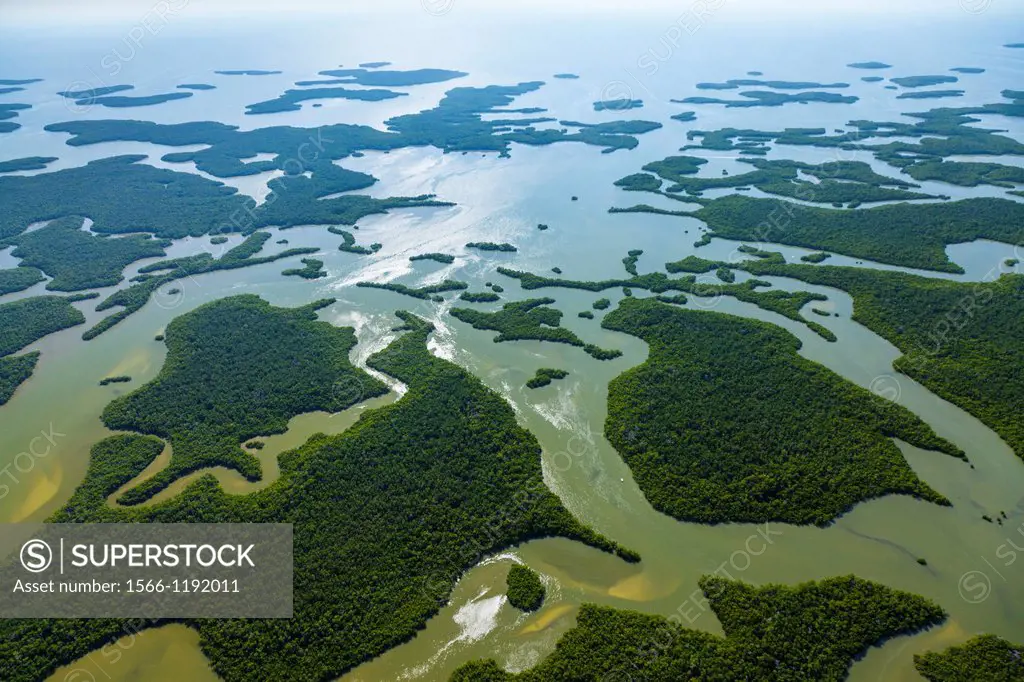 Aerial view, Everglades National Park, Florida, USA.