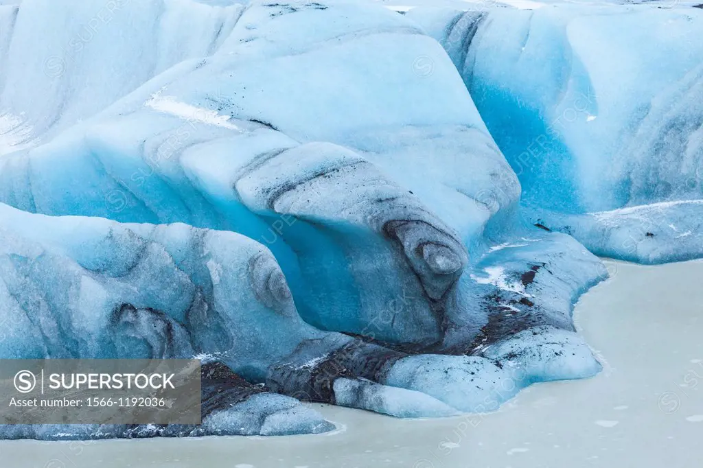 Svinafellsjokull glacier, Skaftafell National Park, Southern Iceland, Iceland, Europe.