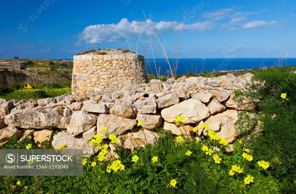 San Blas Valley, Gozo Island, Malta, Europe.