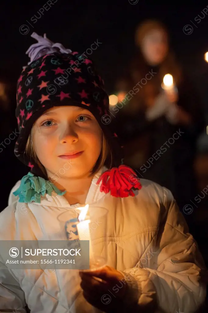 Detroit, Michigan - A candlelight vigil against youth homelessness  The vigil was organized by Convenant House, a faith-based shelter  Convenant House...