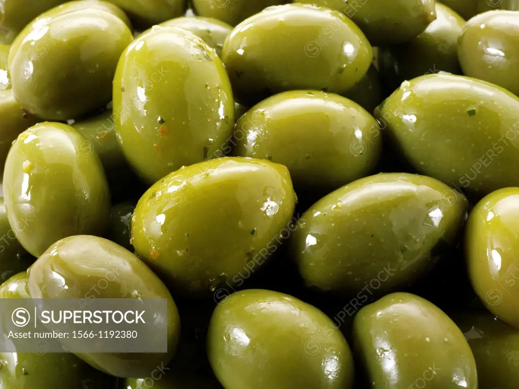 Fresh green queen olives photos, pictures & images