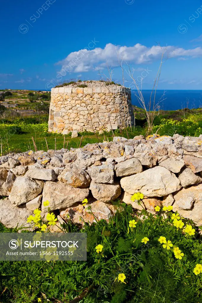 San Blas Valley, Gozo Island, Malta, Europe.