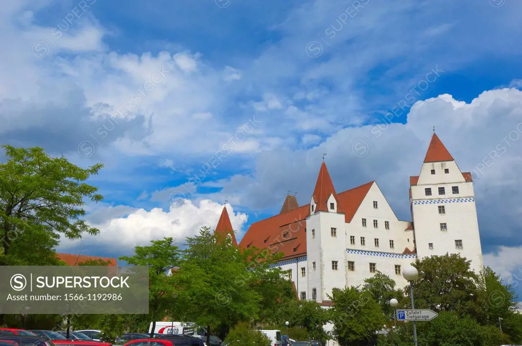 Ingolstadt, New Castle , Neues Schloss castle, Upper Bavaria, Bavaria, Germany.
