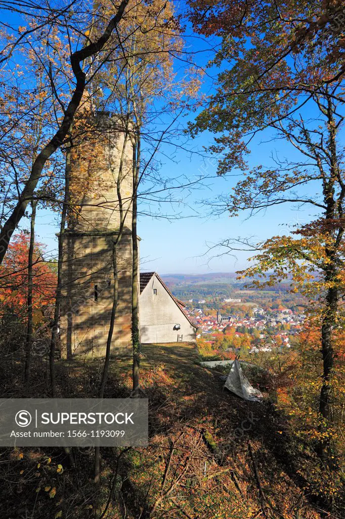 Germany, Bad Driburg, nature reserve Teutoburgian Forest / Eggegebirge, East Westphalia, Westphalia, North Rhine-Westphalia, NRW, city view, Kaiser Ka...