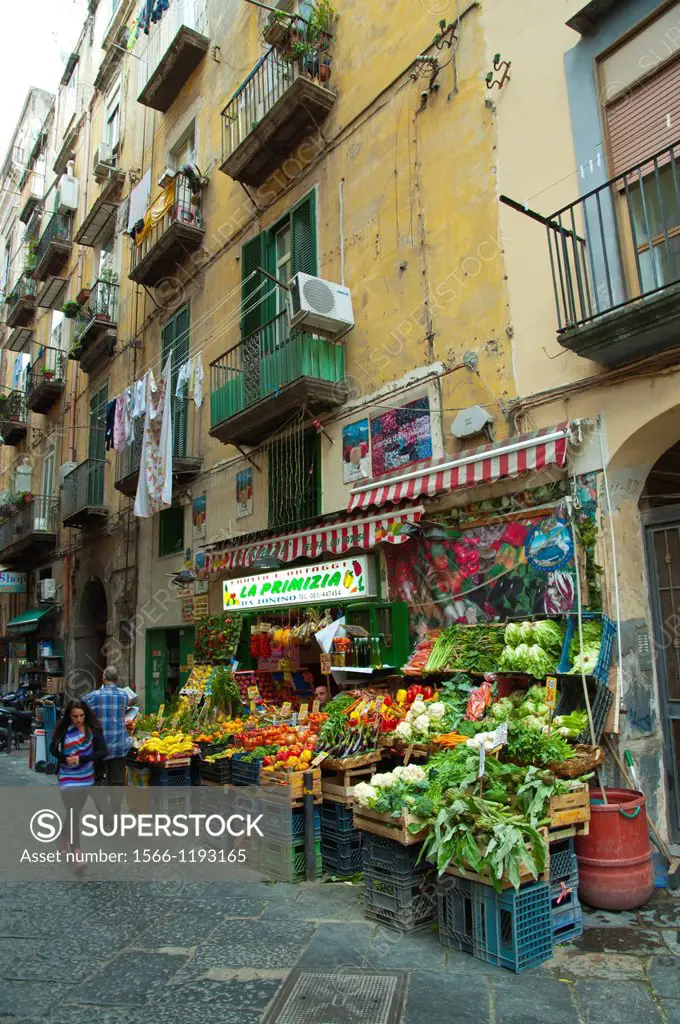 Supportico Lopez street Rione Sanita district Naples city La Campania region southern Italy Europe