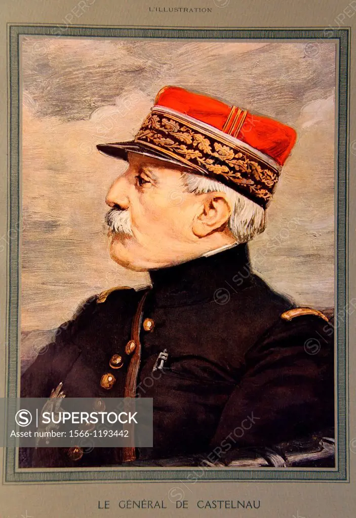 Portrait of the famous french military man Edouard de Curières de Castelnau 1851-1944 general of the french army during the First World War