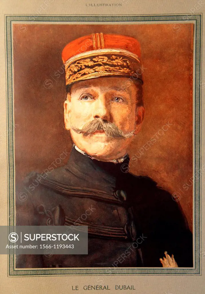 Portrait of the famous french military man Augustin Dubail 1851-1934 general of the french army during the First World War